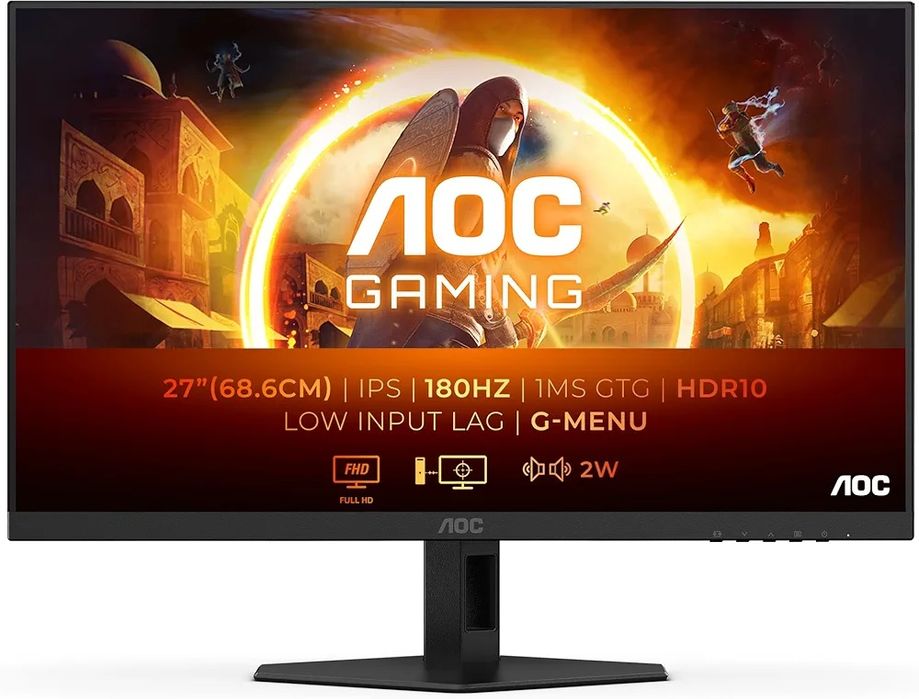 Монітор 27" AOC 27G4X FullHD / IPS / 180 Гц / 1 мс / Adaptive Sync / N