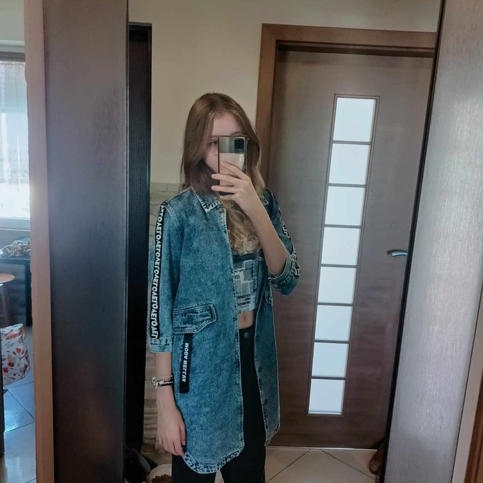 Kurtka, katana jeans