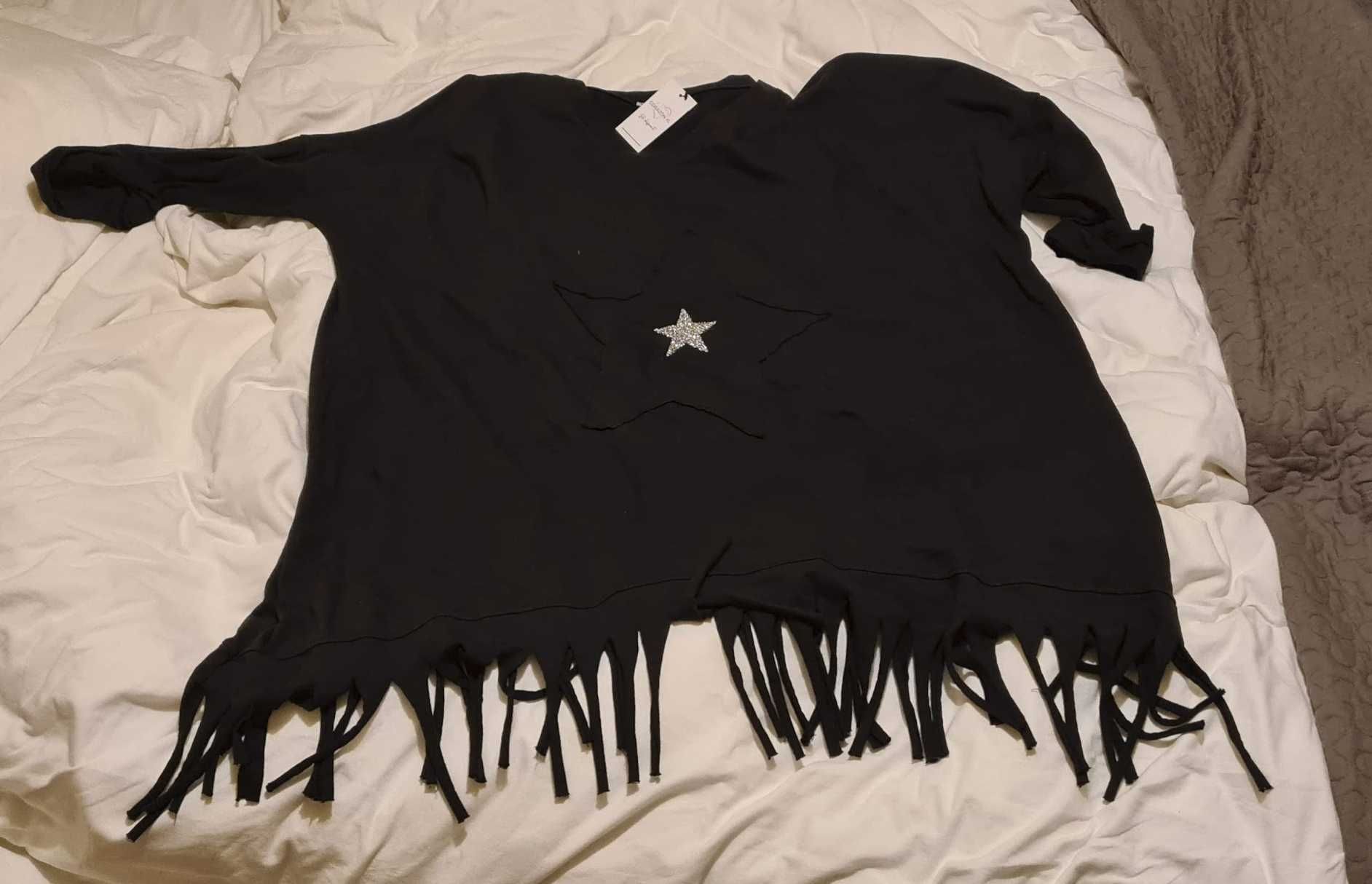 Camisola oversize tamanho único - Corazón XL - Cor índio negro - novo