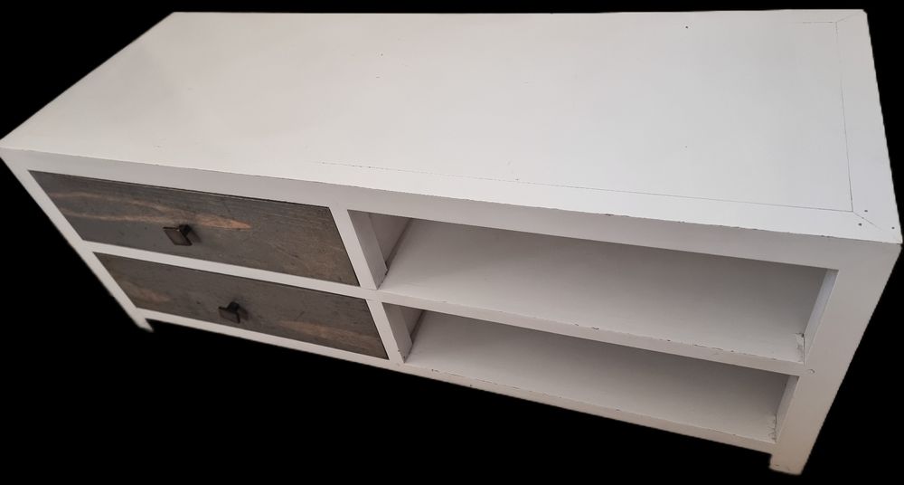Komoda szafka rtv niski stolik pod telewizor 120x45 cm, dwie szuflady