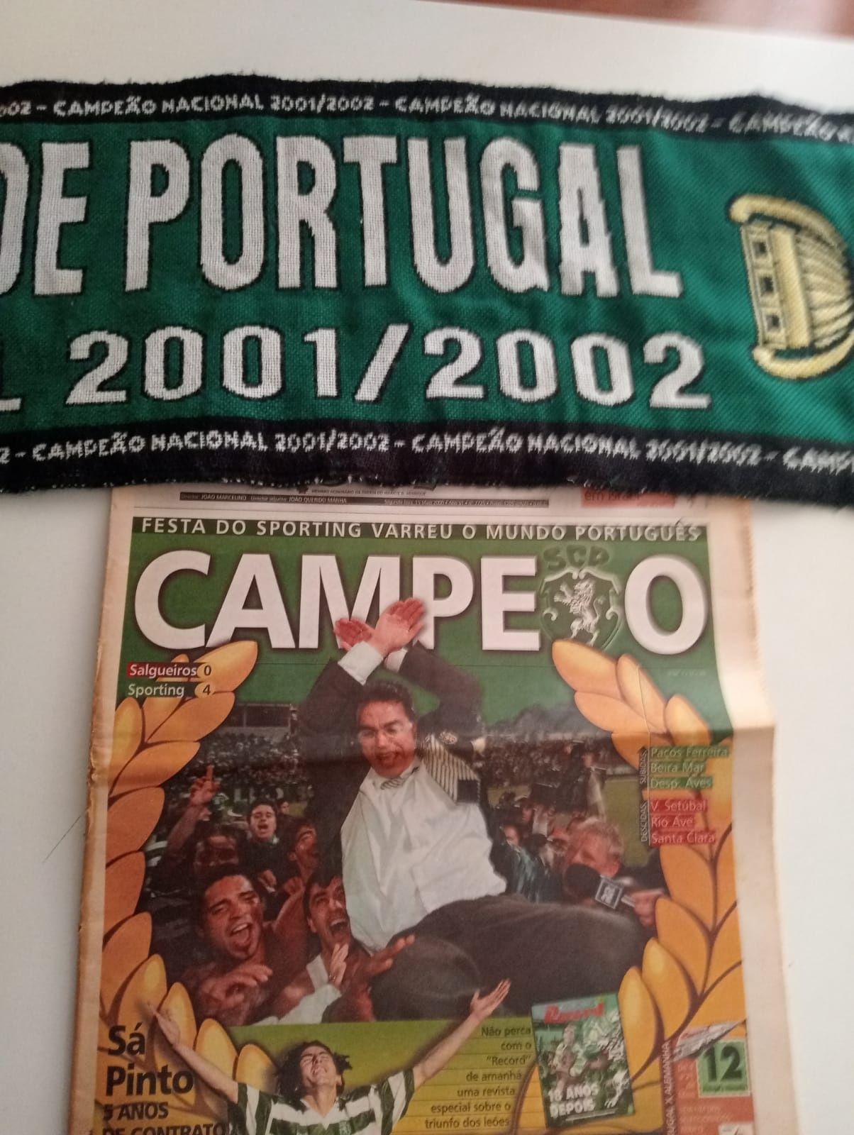 Cachecol Sporting Campeão 2001/2002