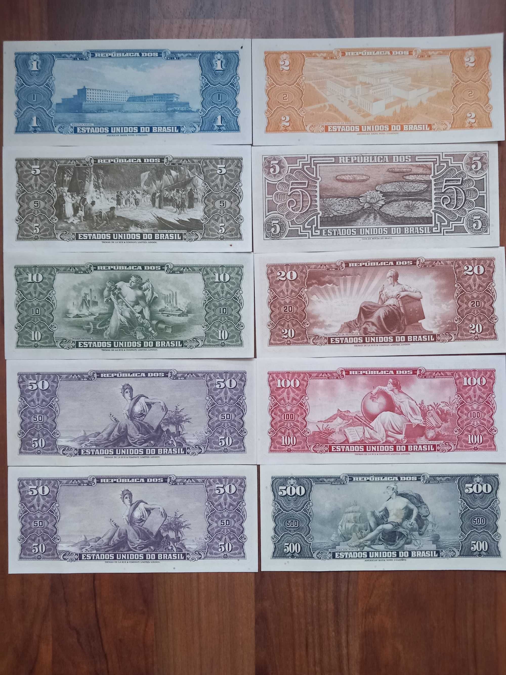 10 Notas Antigas do Brasil- Todas Novas