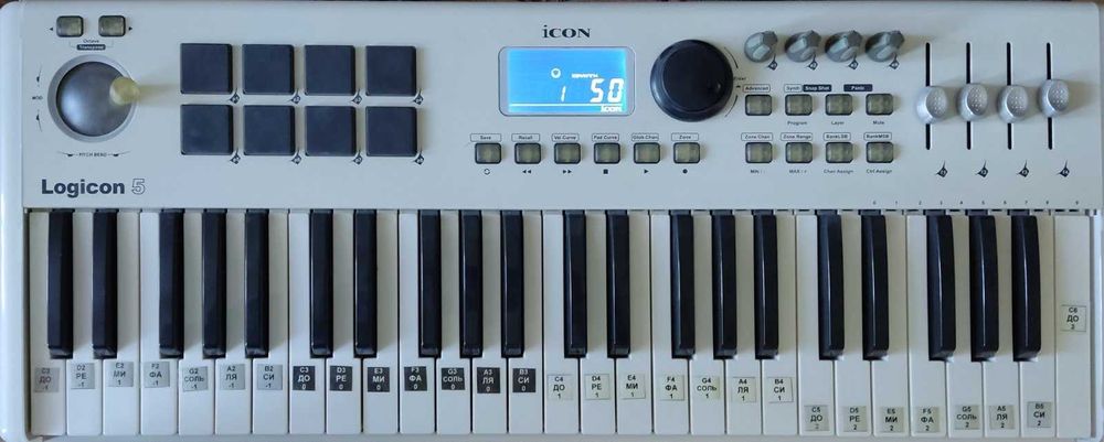 MIDI (міді) клавіатура ICON Logicon-5 (49 клавіш)