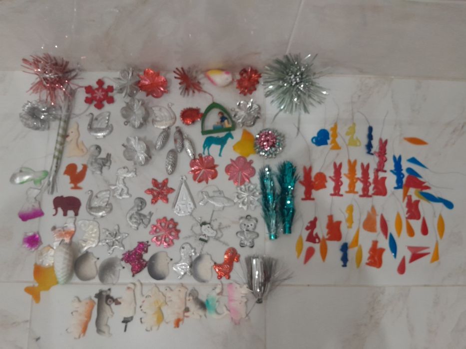 Бусы на елку Стеклярус Елочные игрушки СССР  новорічні іграшки