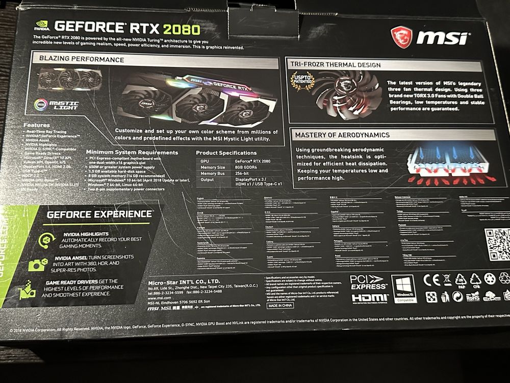 MSI RTX 2080 Gaming X Trio 8GB