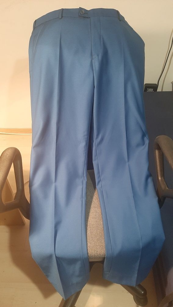 Garnitur męski Garnitex NIEBIESKI + buty, pasek