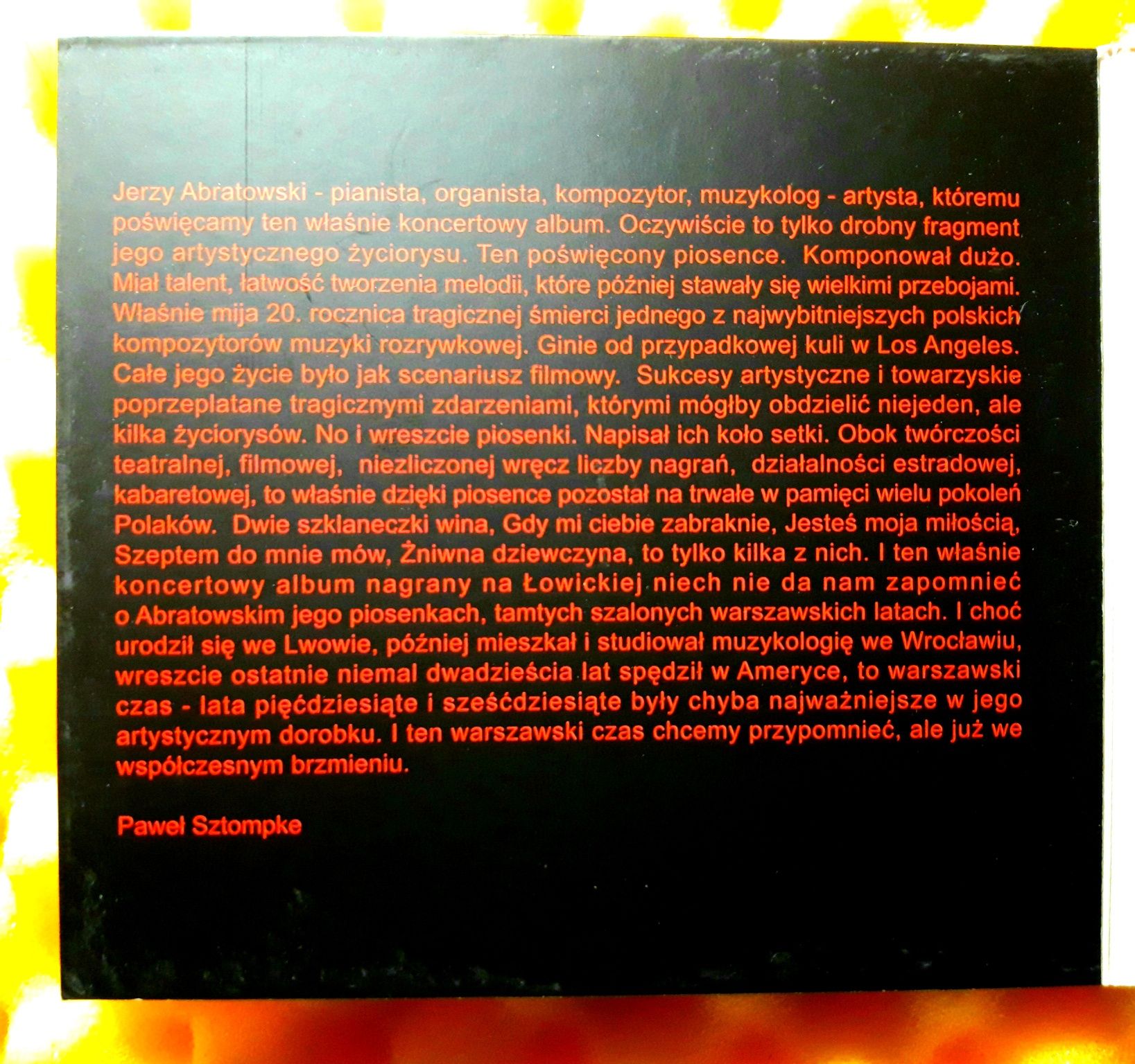 Kompozytor Jerzy Abratowski Piosenki  (CD, 2009?)