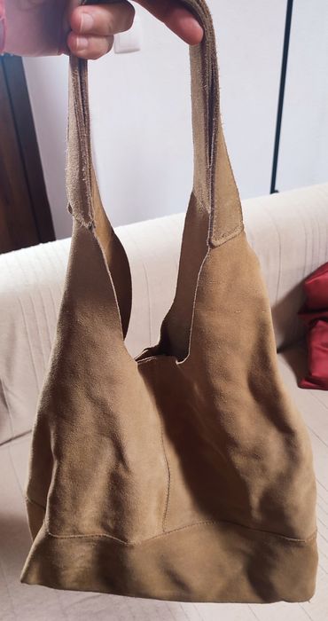 Mala estilo hobo em pele Mango