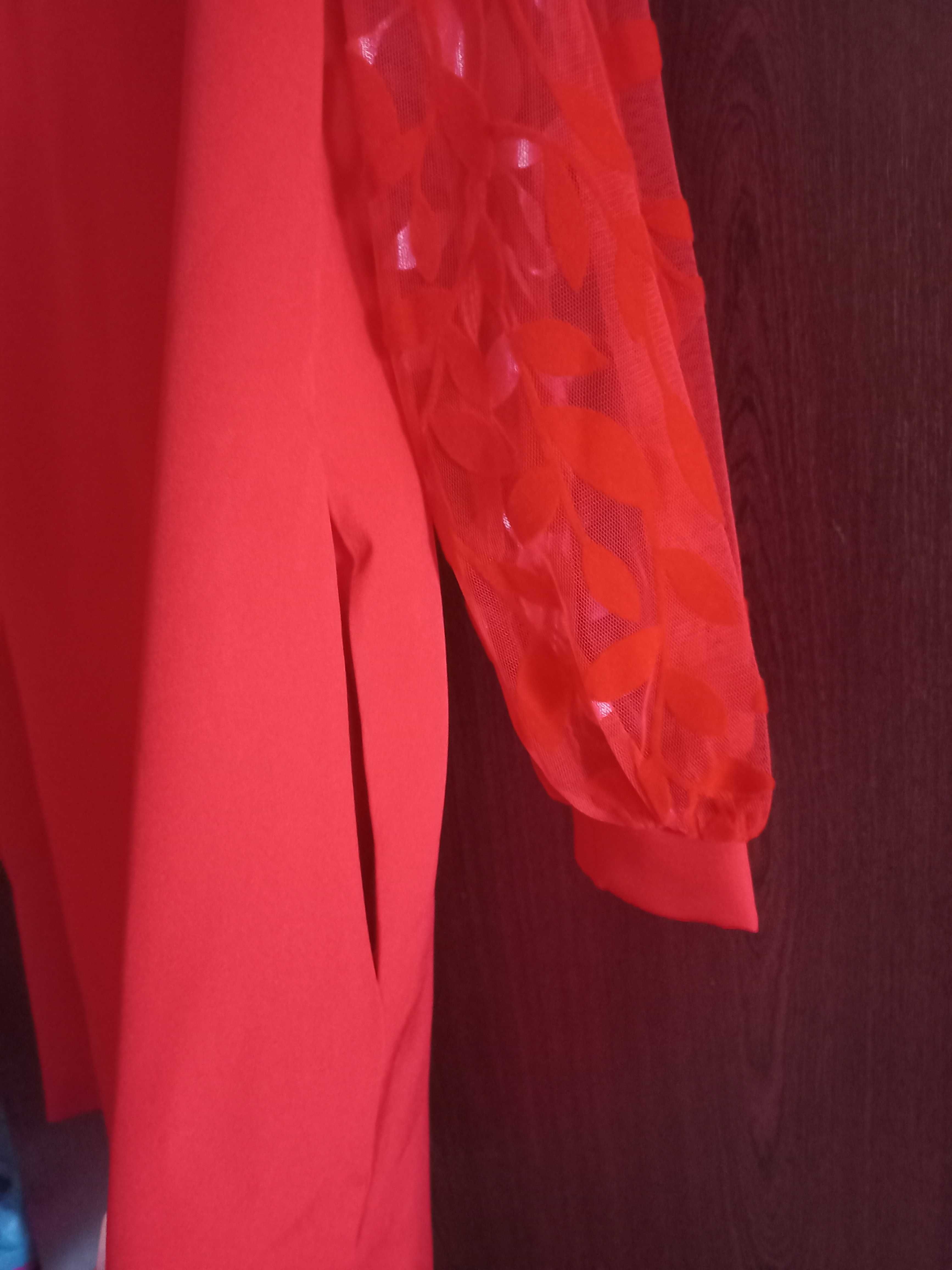 Сукня червоного кольору Нова плаття вільного крою платье, М-L