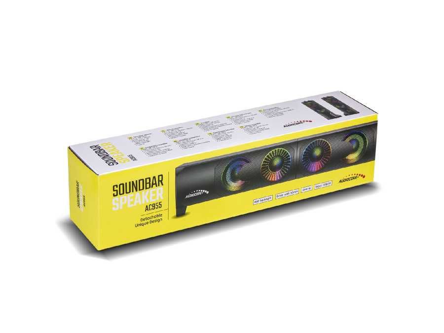 Głośniki 2.0 do komputera laptopa 2w1 SOUNDBAR Audiocore AC955