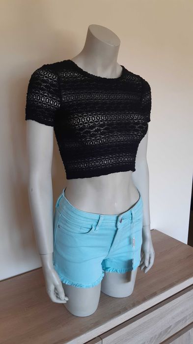 Koronkowy cropTop S/M TopShop