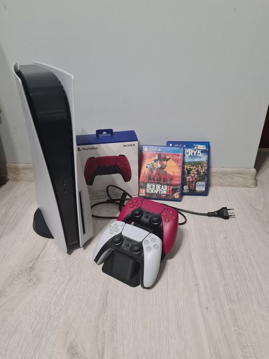 PlayStation 5 PS5 ps5 z napędem 2 pady gry