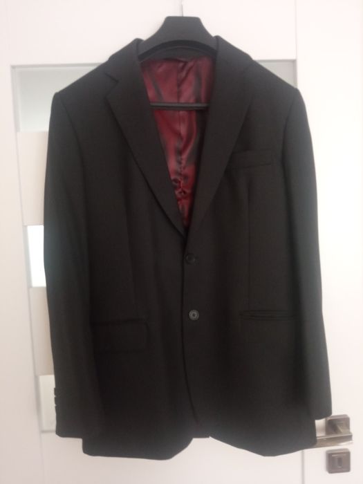 Czarna elegancka marynarka 176/92 męska/ mlodziezowa