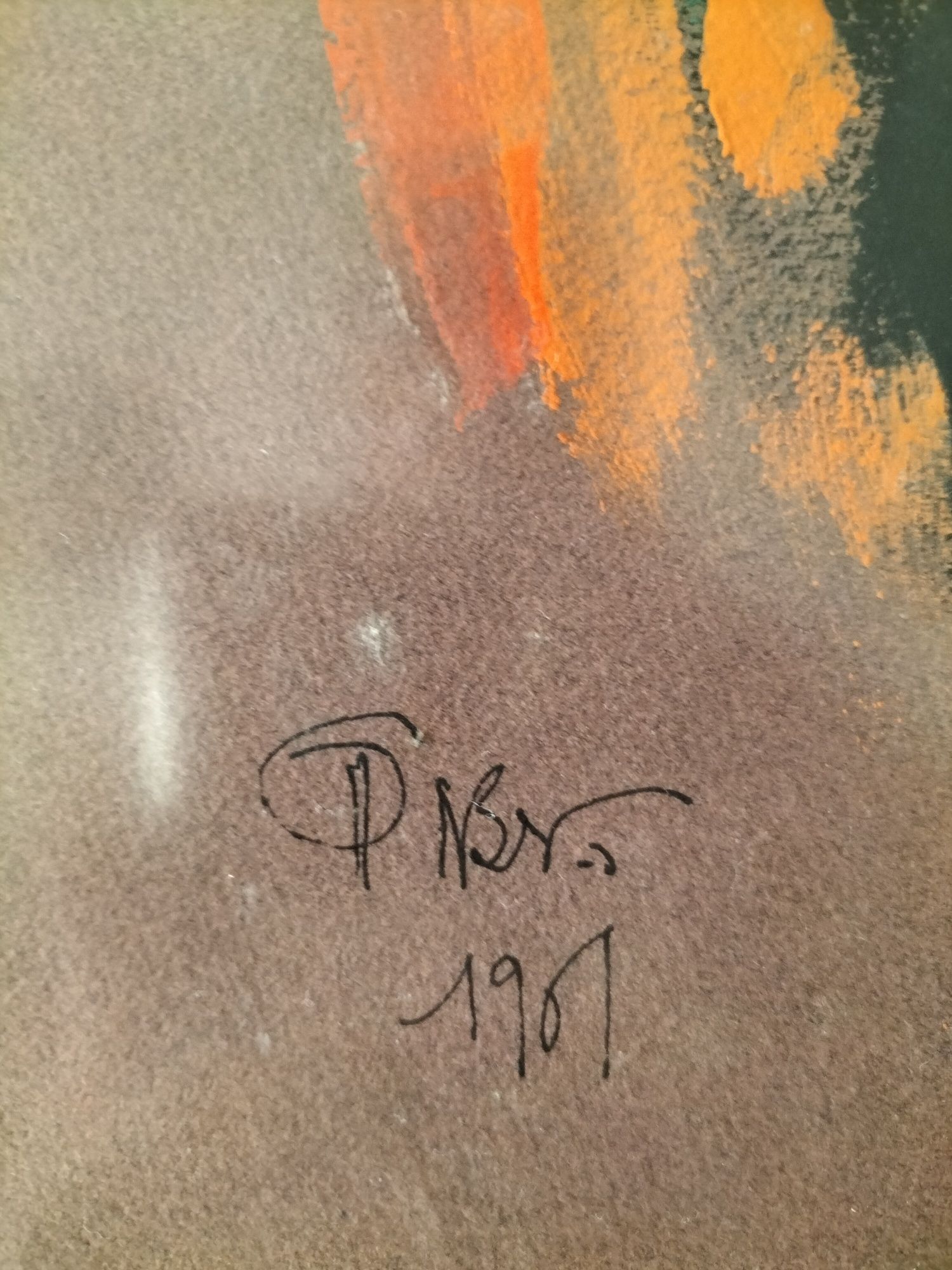 Neves e Sousa pintura acrílica em contraplacado de 1961