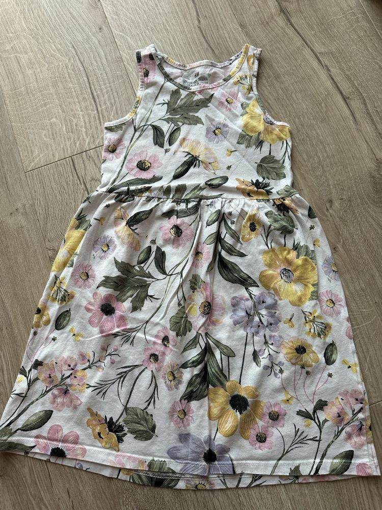 Sukienka h&m 110 116 kwiaty