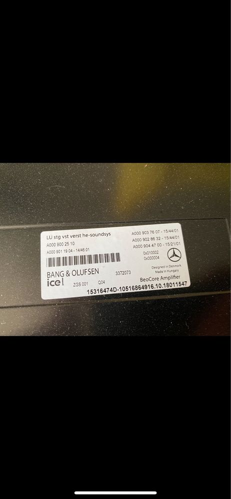 Mercedes Amplificador Bang&Olufsen A000900.2510