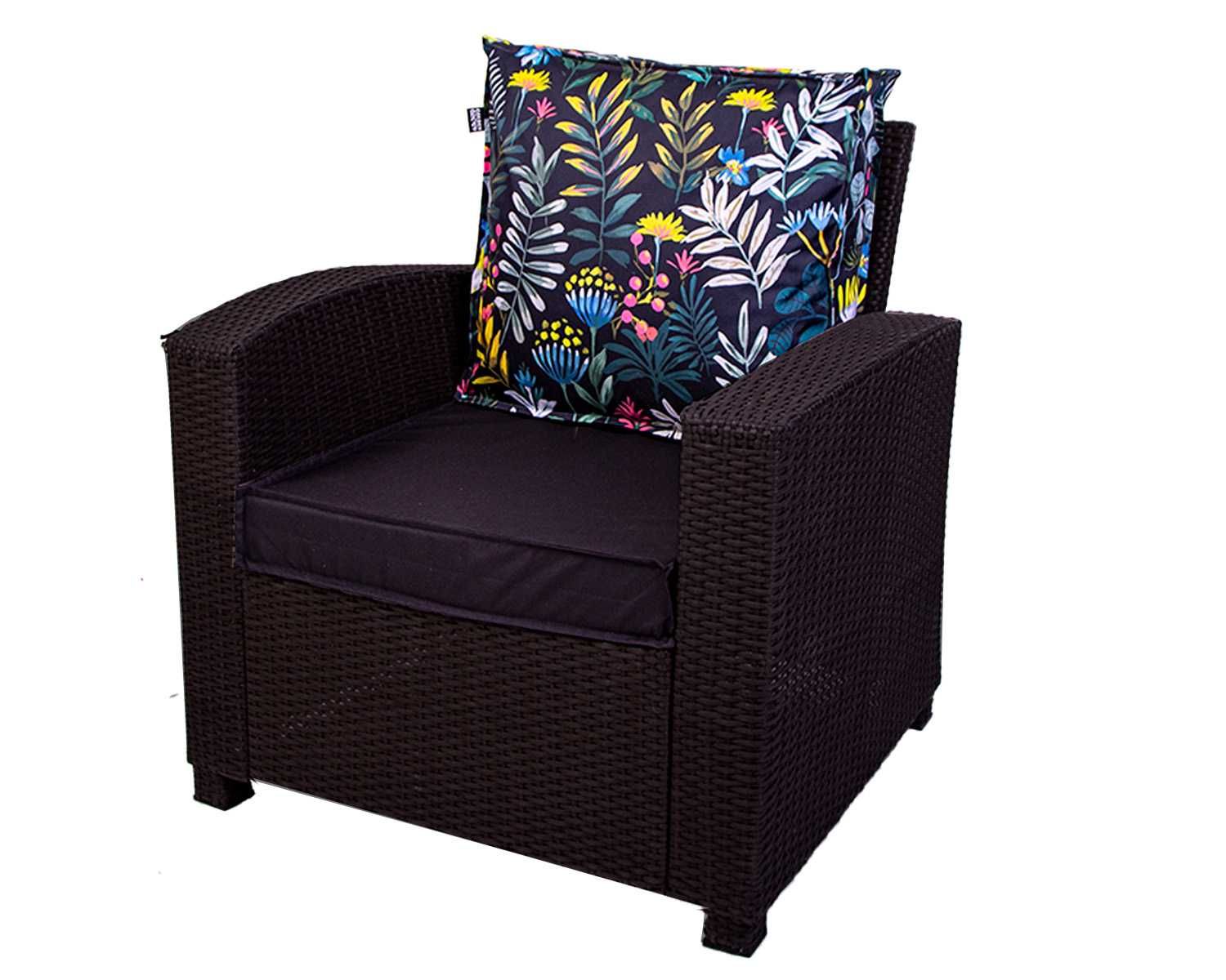 Poduszka na fotel RATTAN meble ogrodowe 55/60cm + oparcie poduszka