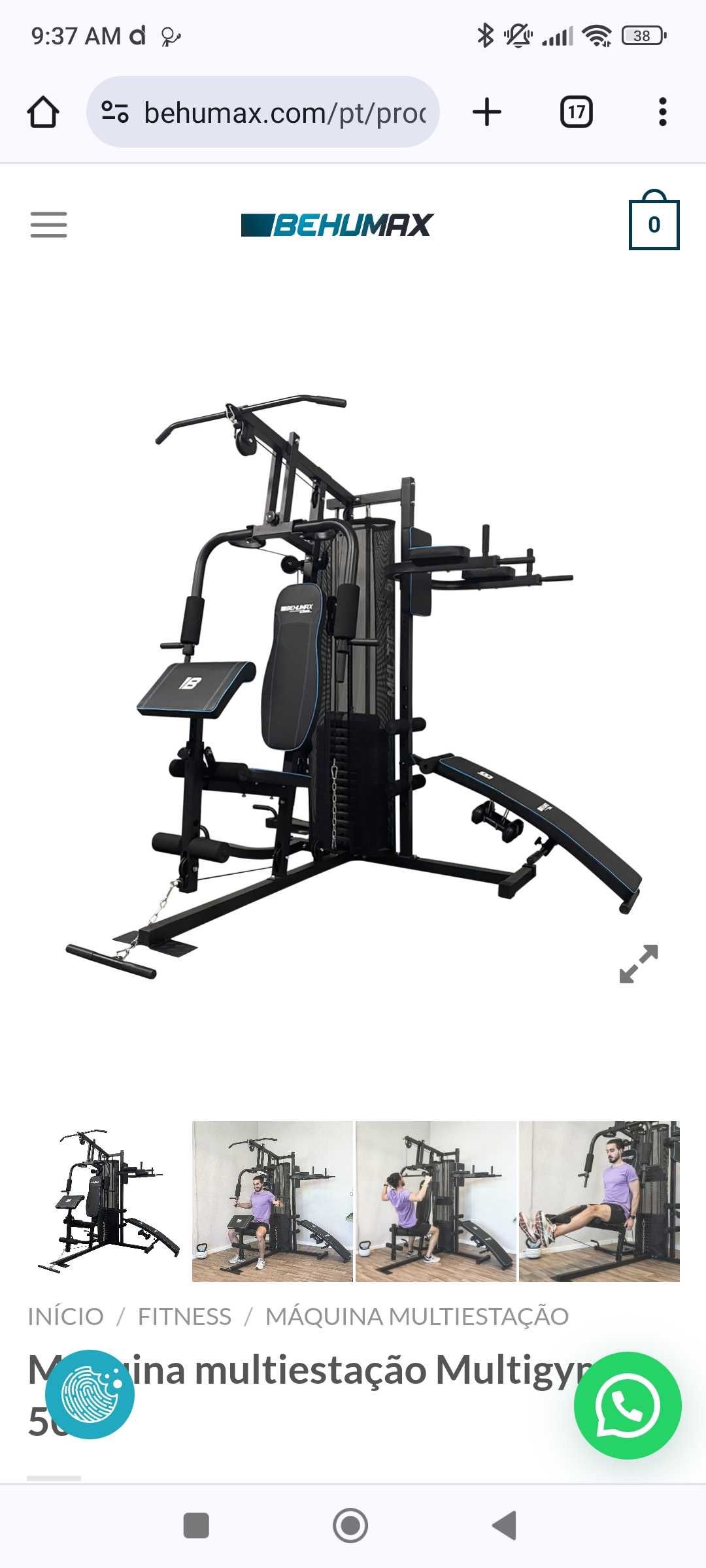 Máquina Musculação Fitness como NOVA - multi gym 500