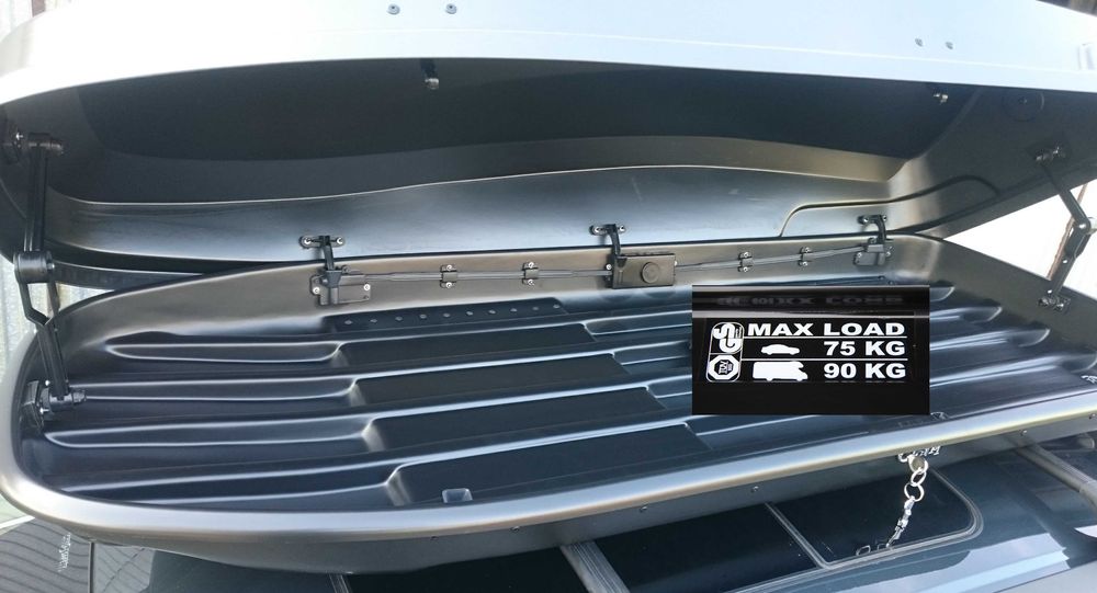 Box dachowy bagażnik FARAD TORPEDO 490 ABS dwustronny max90kg 195cm