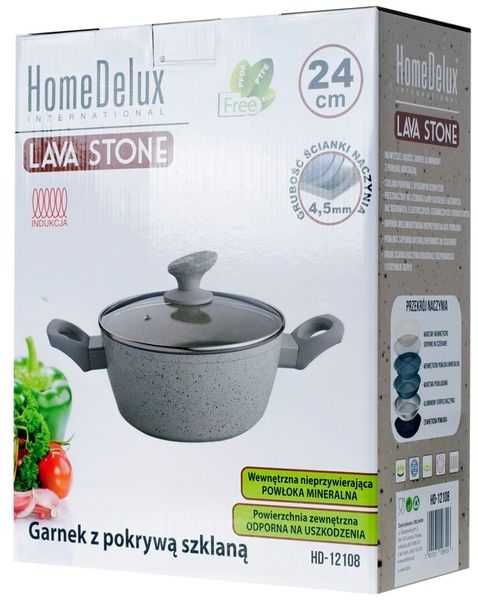 Garnek indukcja ALUMINIOWY HOME DELUX 3,5 l - nowy