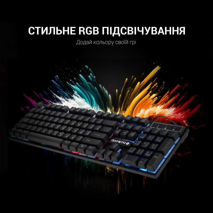 Ігрова клавіатура GamePro GK296 RGB підсвітка | Игровая клавиатура