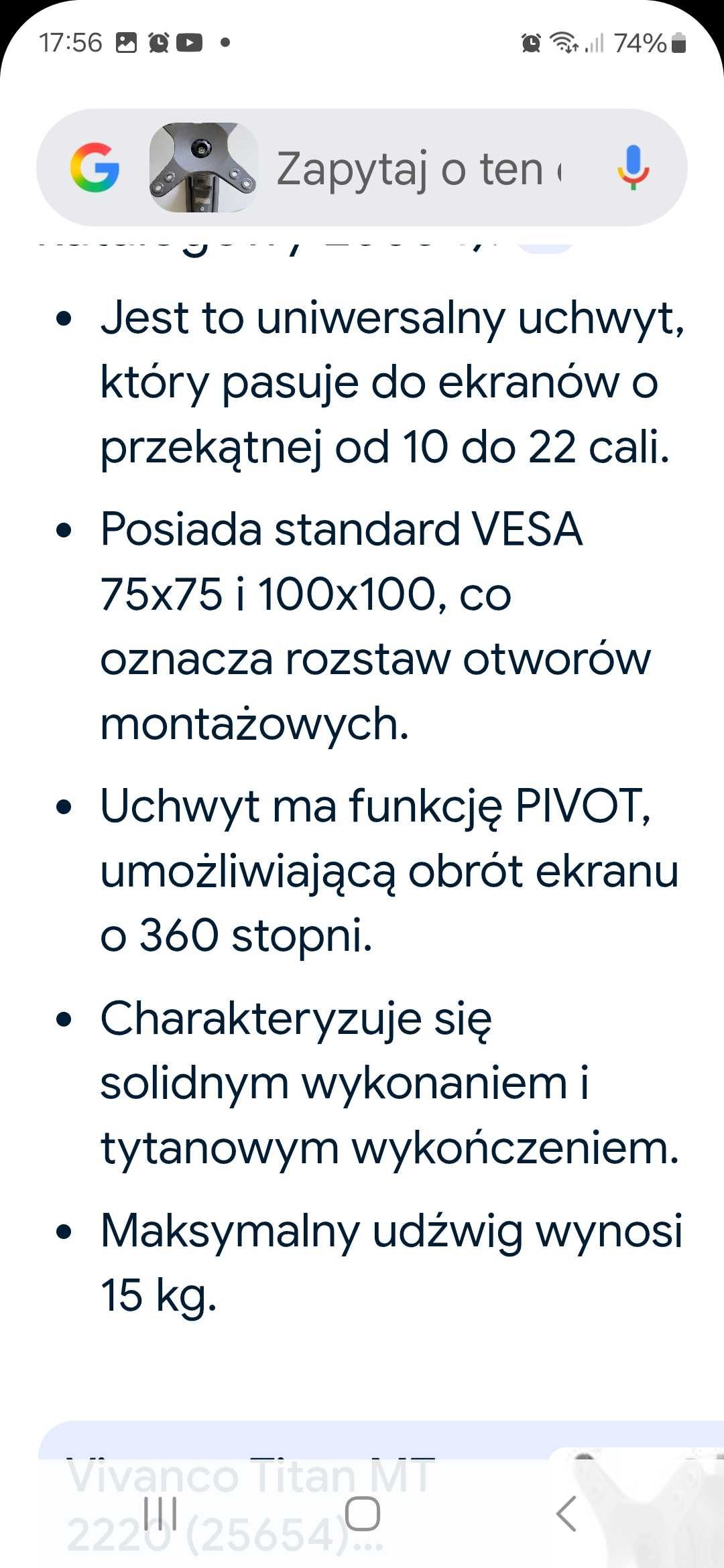 uchwyt ścienny do telewizora, monitora