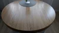 OKAZJA! Stół okrągły drewniany dębowy lakierowany