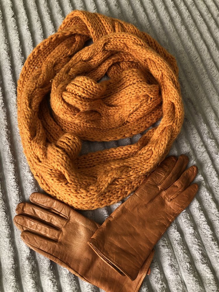 Перчатки кожа H&M