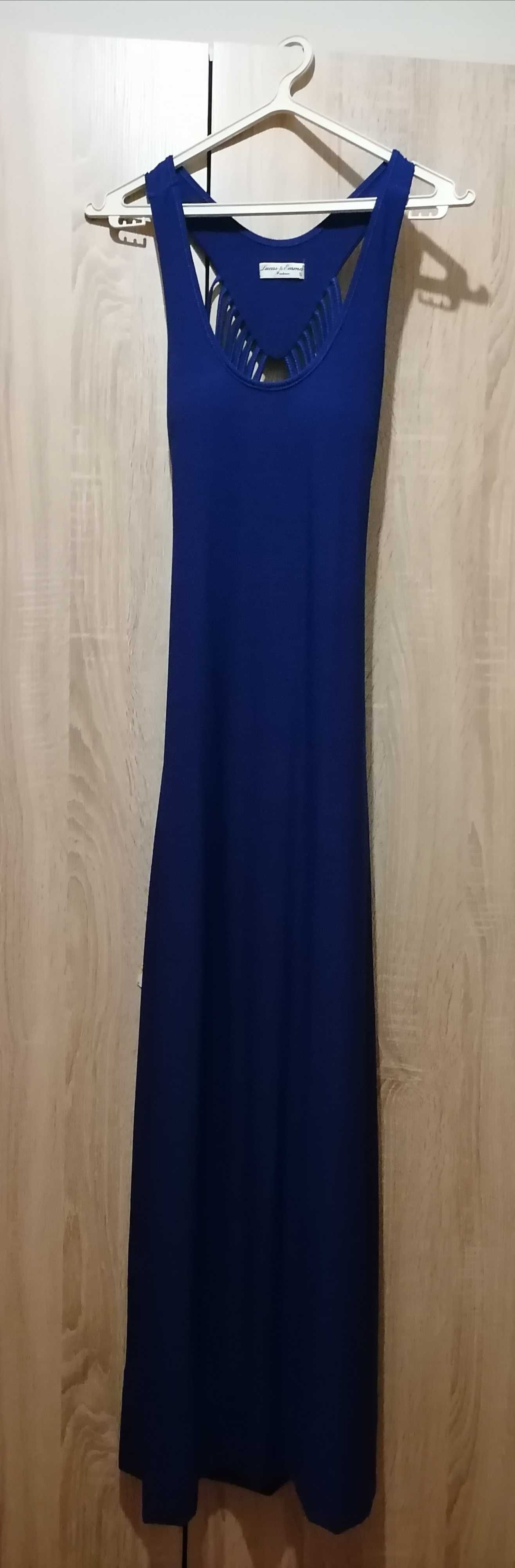 Vestido azul comprido