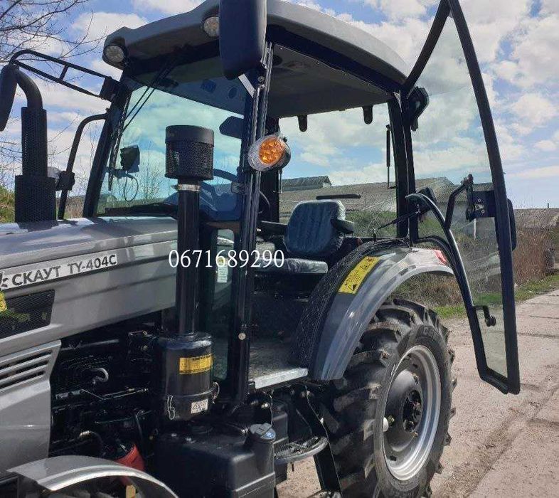 Мінітрактор Скаут ТY-404 С Кабіна Реверс Рівна підлога Доставка Знижки