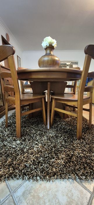 Conjunto de madeira de cerejeira para sala