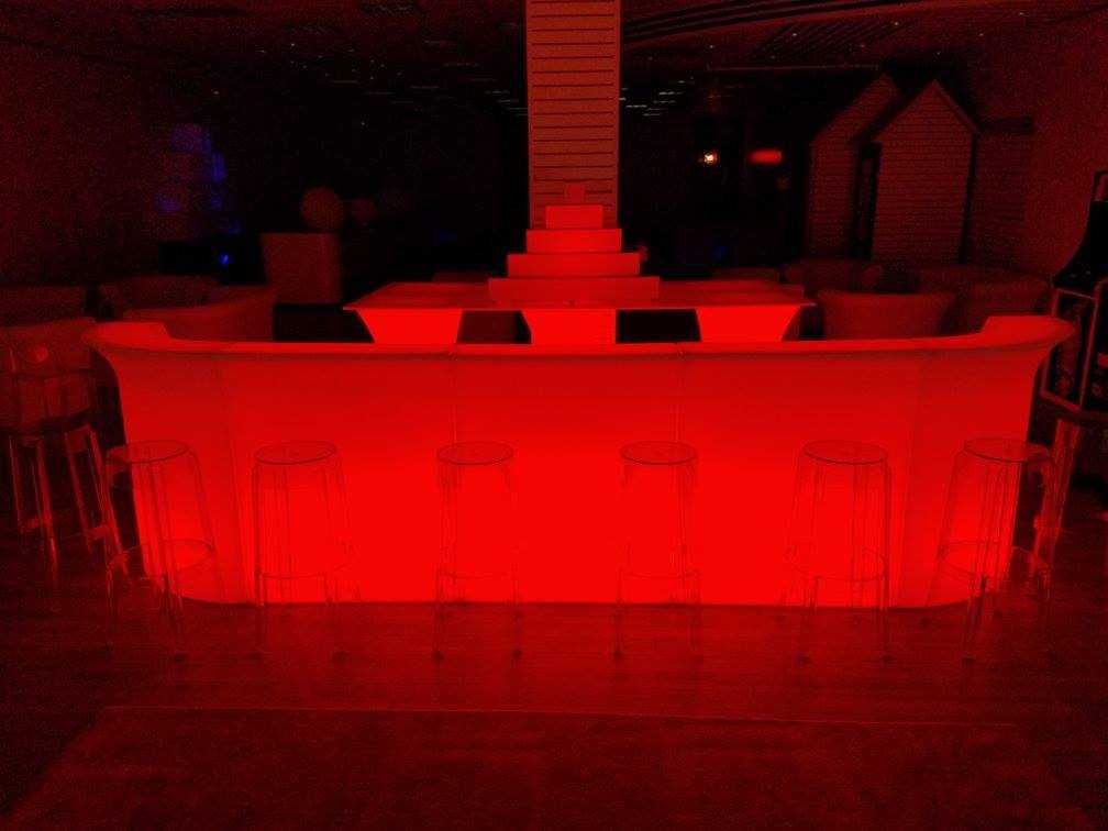 Balcão rgb com iluminação