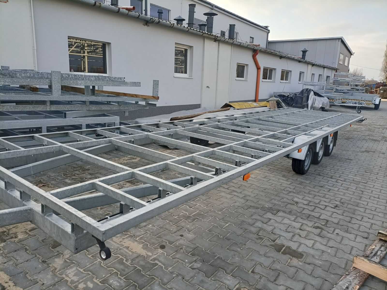Przyczepa platforma podwozie nowa producent LORA wymiary 9,50x2,40