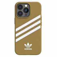 Etui Adidas na iPhone 13 Pro Max - Beżowo-Złoty, Minimalistyczny Styl