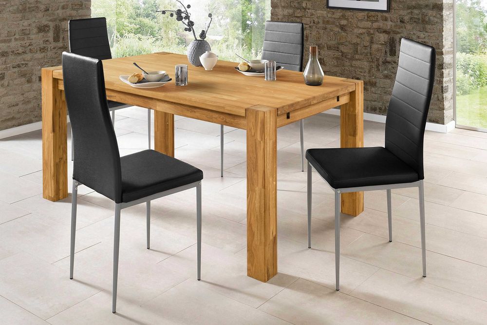 Stół prostokątny lity dębowy olejowany 140x90xh 75cm