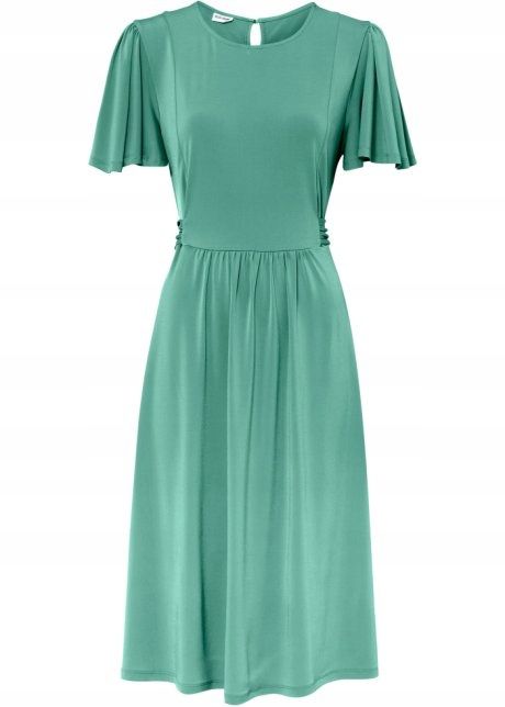B.P.C sukienka zielona wiązanie midi 36/38.
