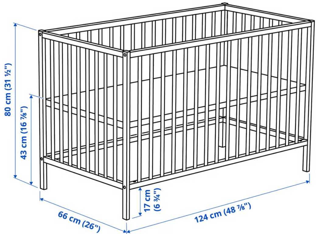 Łóżeczko dziecięce IKEA + materac + pokrowiec
