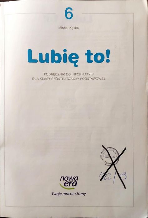 Podręcznik do informatyki, klasa 6, Nowa Era.