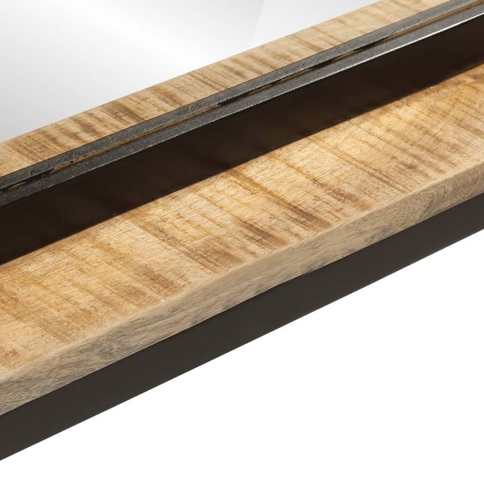 vidaXL Lustro z półką, 80x8x55 cm, szkło i lite drewno mango