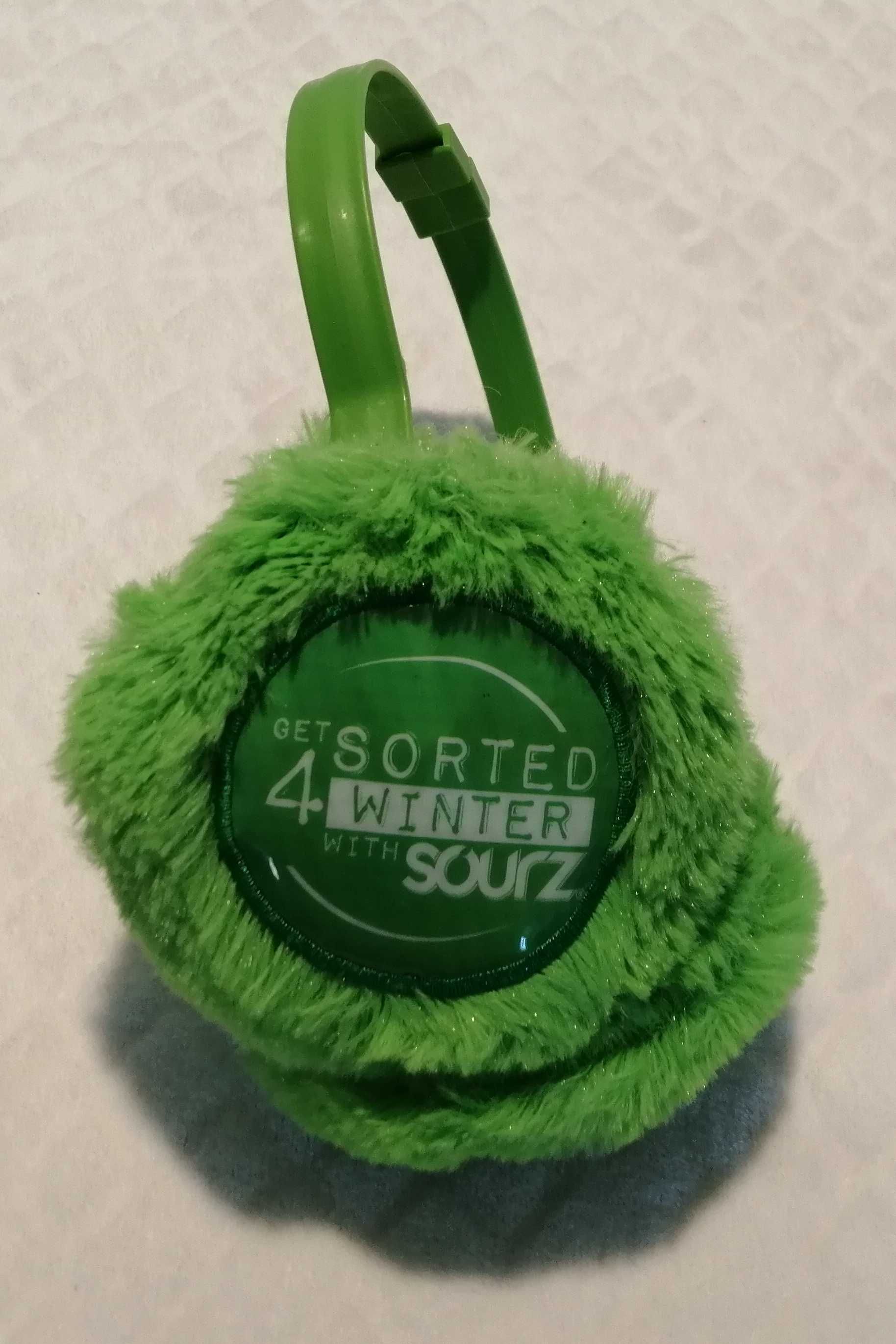 Nauszniki zimowe dziecięce, zielone, Sourz (34-47cm)