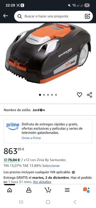 Robô corta relva até 800 m² YARD FORCE NX80i