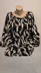 Bluzka damska tunika oversize plus size H&M wzory rękaw 3/4