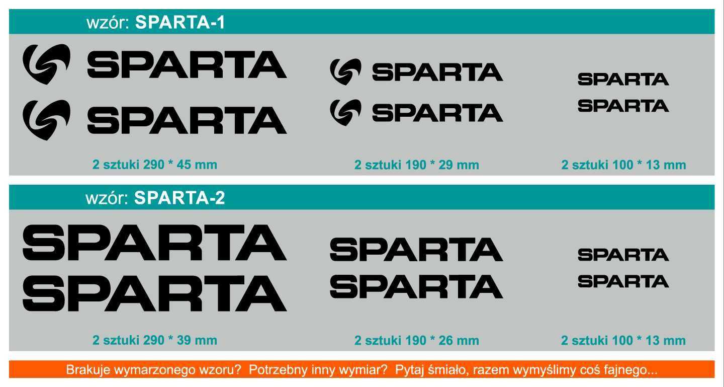 SPARTA naklejki zastępcze na rower komplet 6 sztuk