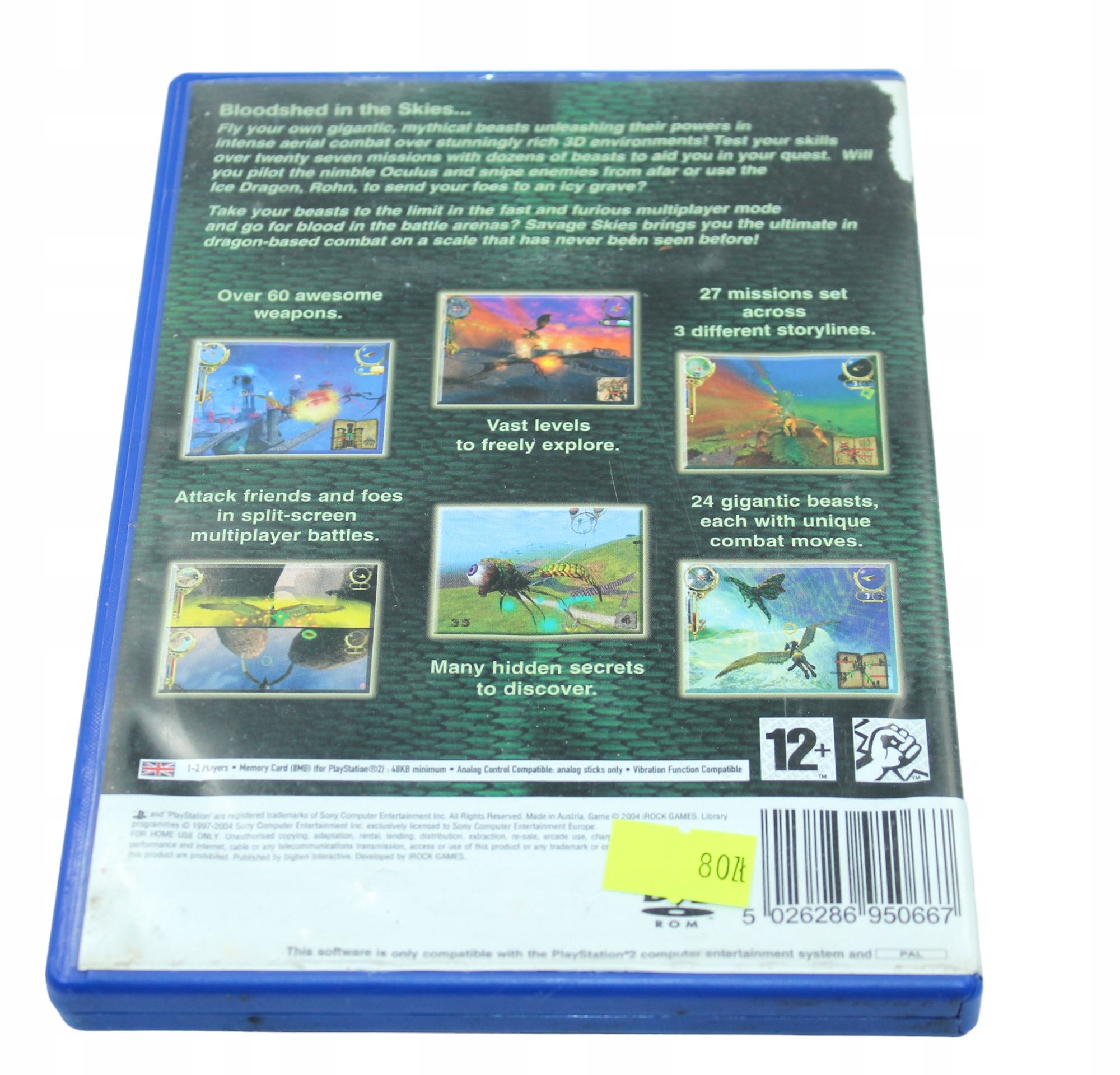 Savage Skies PS2 PlayStation 2