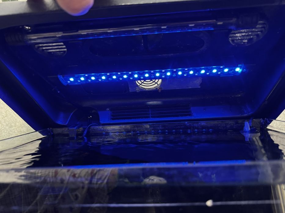 Акваріум креветочнік 35 лт запущений з всім необхідним.