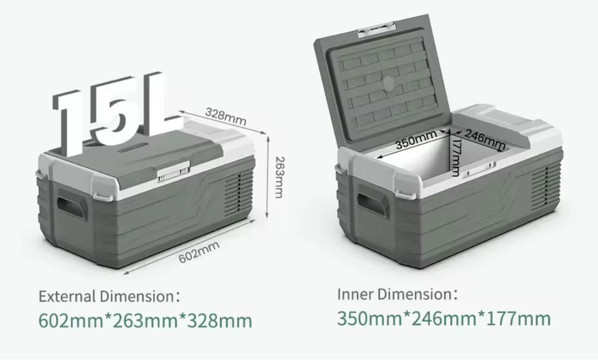 Arca refrigeradora/congeladora 12/24v e 220v nova 15L