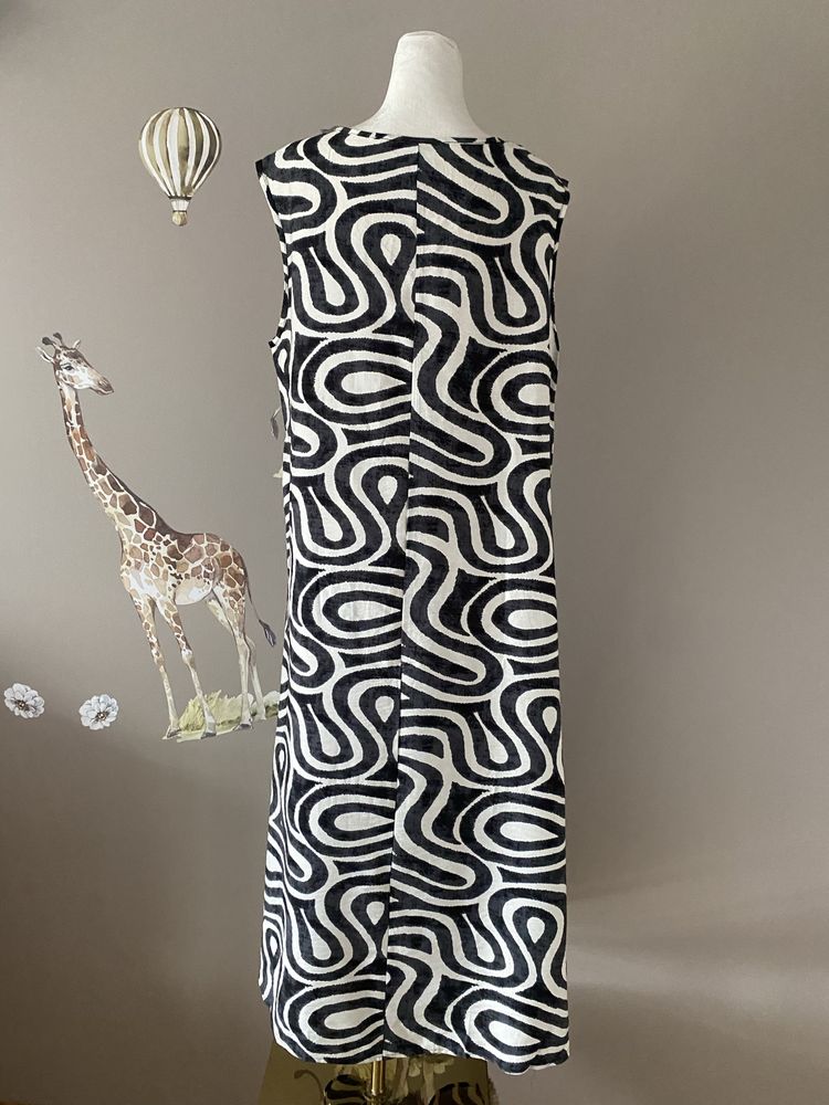 Nowa sukienka lniana długa maxi sukienka z lnu 44/46 plus size