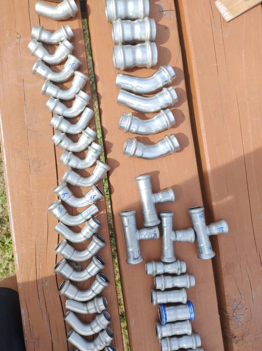 Ksztaltki inox nierdzewne zestaw trójnik itp press zacisk