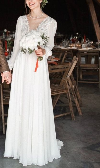 Весільне плаття Білий ангел White angel XS-S і фата