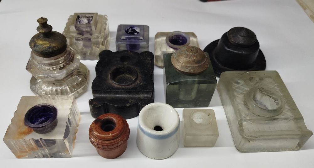 Старинные чернильницы довоенные и дореволюционные